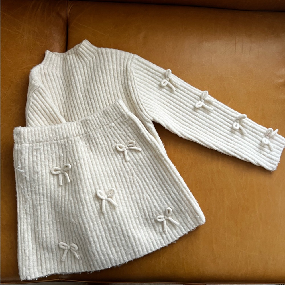 Zara sweater and skirt matching outfit